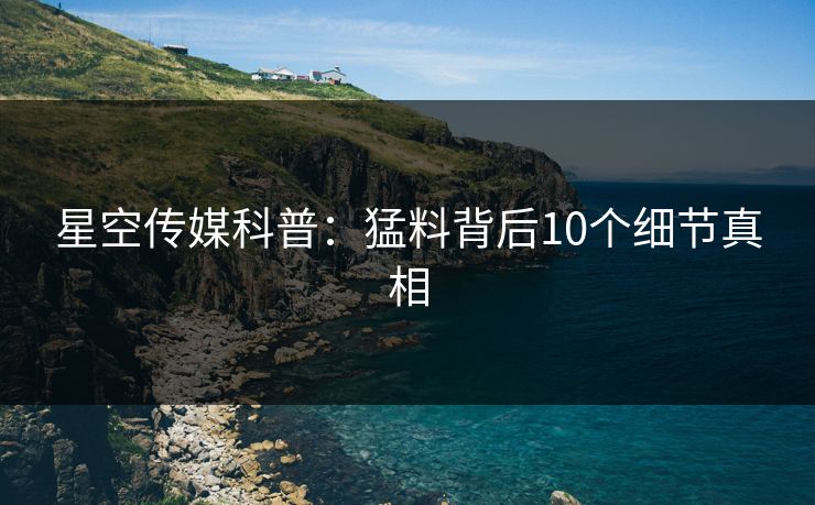星空传媒科普：猛料背后10个细节真相