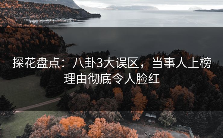 探花盘点：八卦3大误区，当事人上榜理由彻底令人脸红