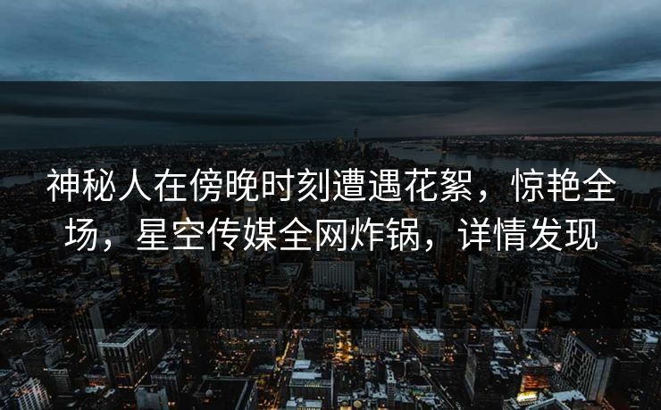 神秘人在傍晚时刻遭遇花絮，惊艳全场，星空传媒全网炸锅，详情发现